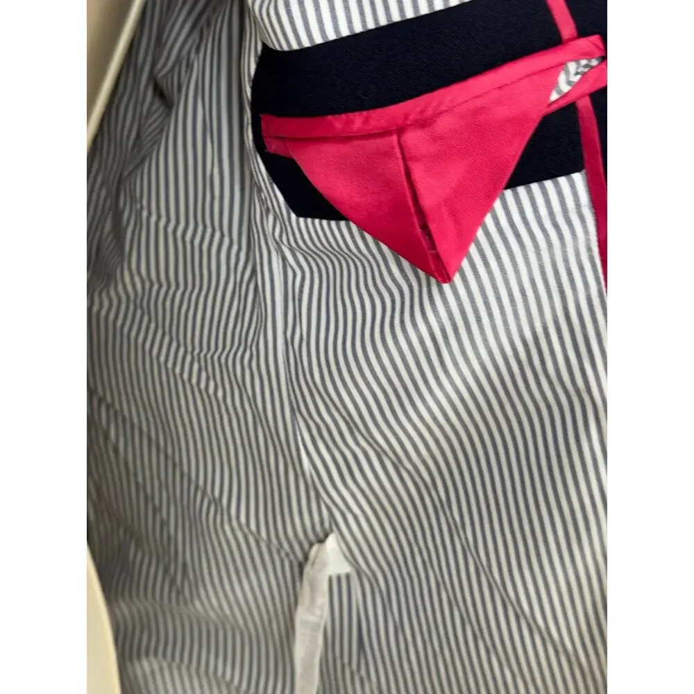 J. Crew‎ Womens Mayfair Pleated Back Navy Blazer Size 2